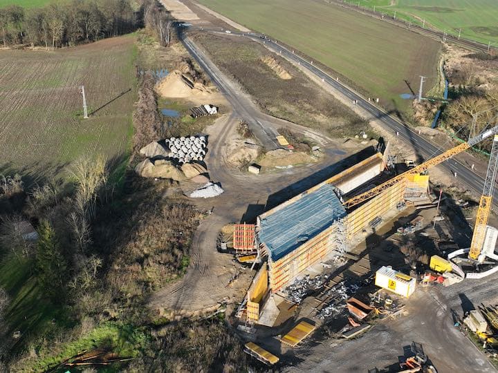 Bauwerke im Zuge des Lückenschlusses der A14