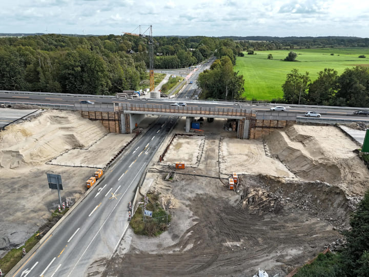 Brückenneubau an der Anschlussstelle Bremerhaven-Wulsdorf (A27)